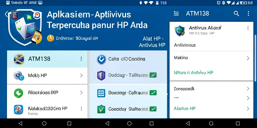 Antarmuka sederhana dan fitur lengkap dari aplikasi Antivirus HP.