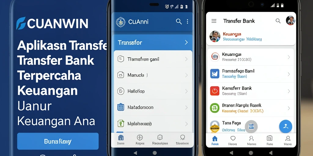 Tampilan antarmuka yang simpel dan mudah digunakan di aplikasi Transfer Bank.