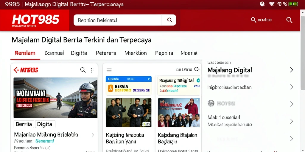 Tampilan antarmuka menarik dan mudah digunakan pada aplikasi Majalah Digital.