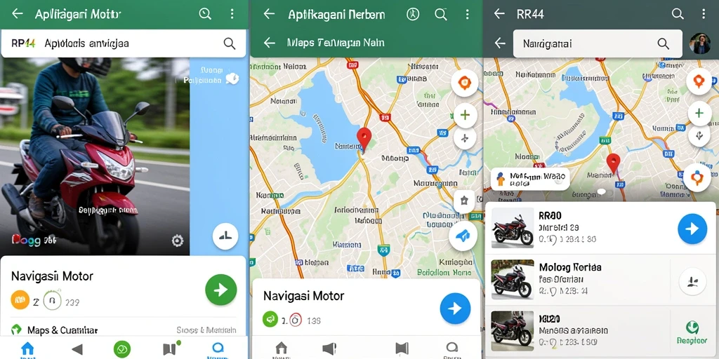 Antarmuka pengguna RR44 yang intuitif dan informatif untuk navigasi motor.