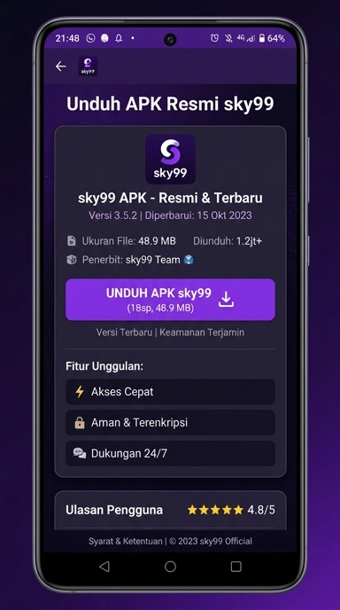 Unduh dan Instal APK sky99 untuk Android