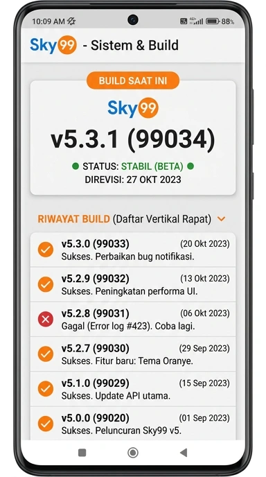 Riwayat Versi sky99 untuk Pengguna Android